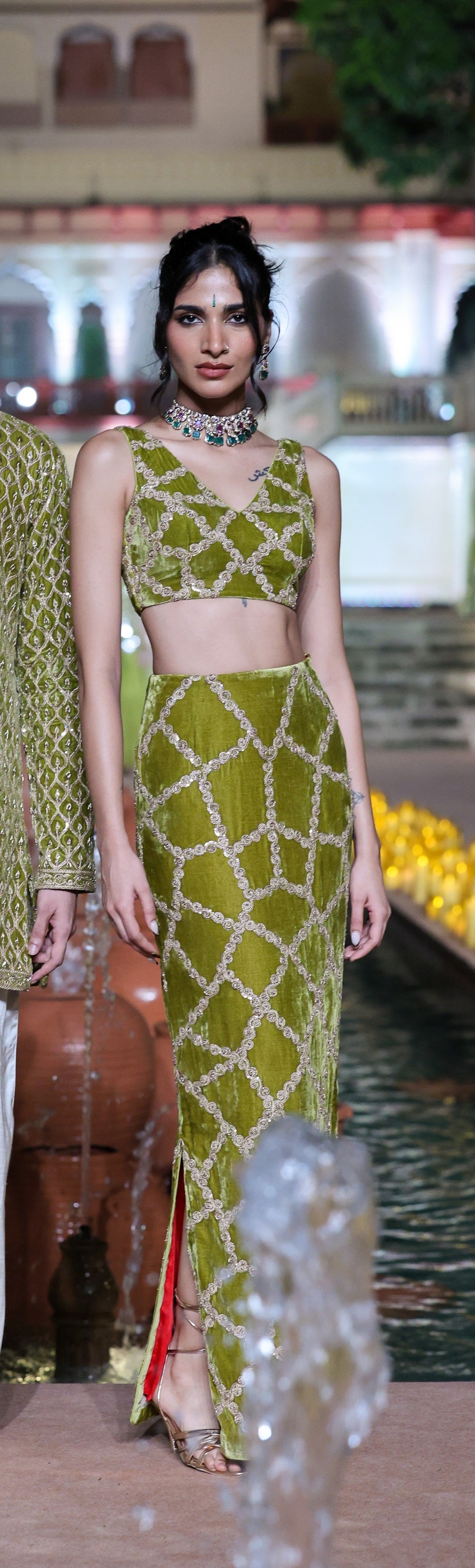 Crop Top Skirt Set