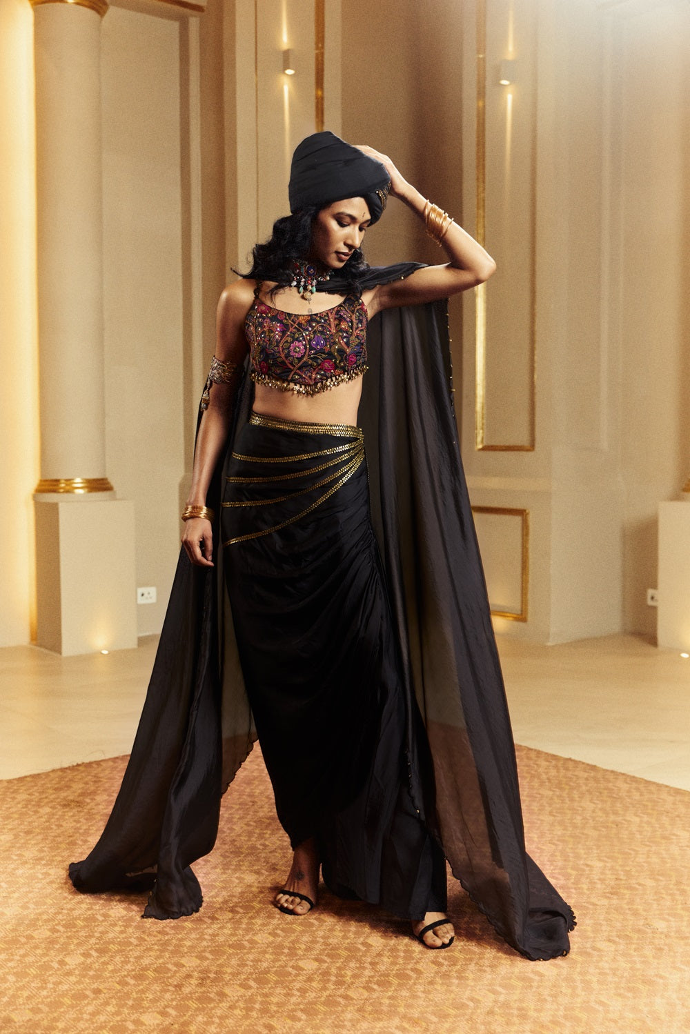Drape Skirt Set