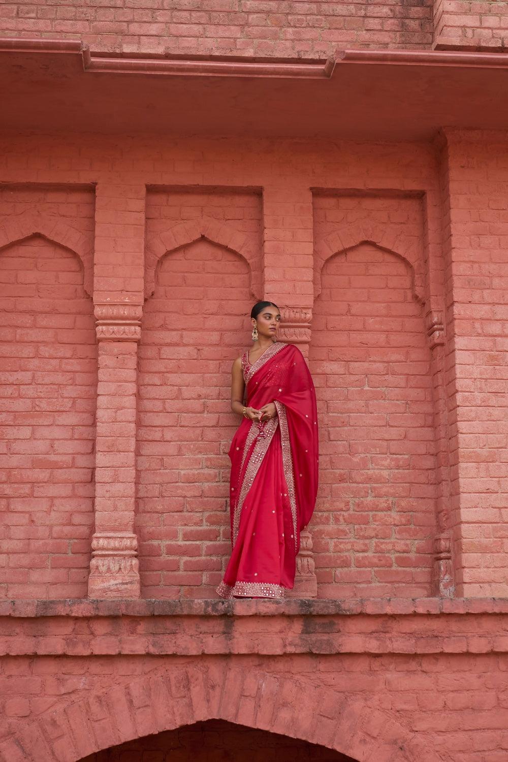Classic Surkh Laal Saree Set