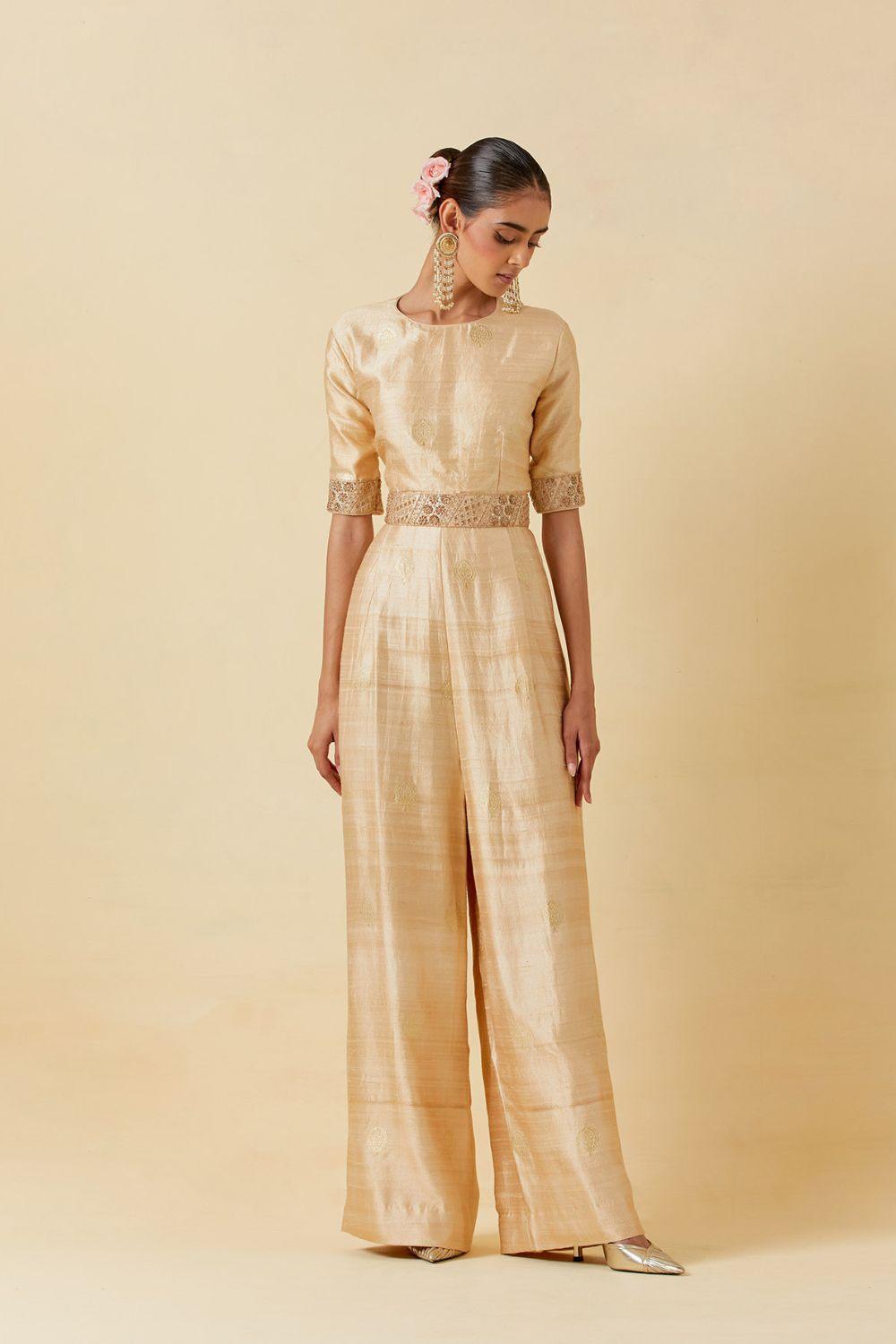 Buttercup Banarasi Silk Jumpsuit