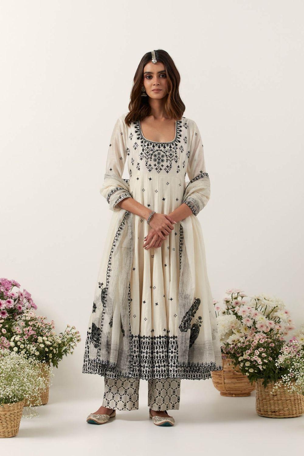 Ivory Anarkali Set
