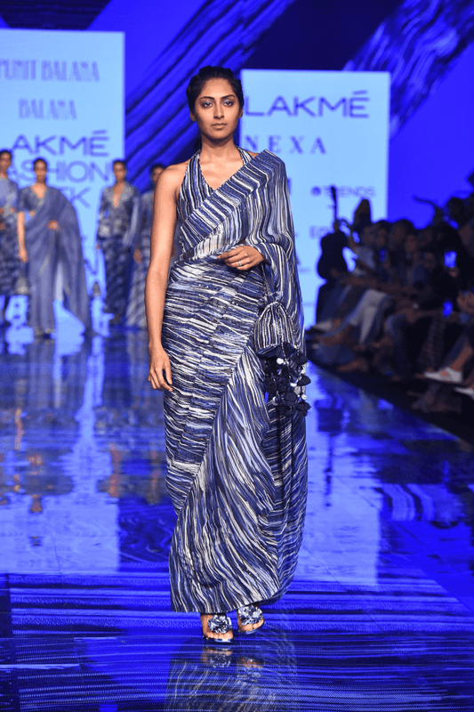 Blue Sequence Heavy Work Chiffon Saree With Sequence Work Blouse