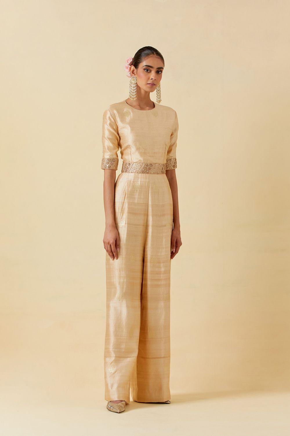 Buttercup Banarasi Silk Jumpsuit