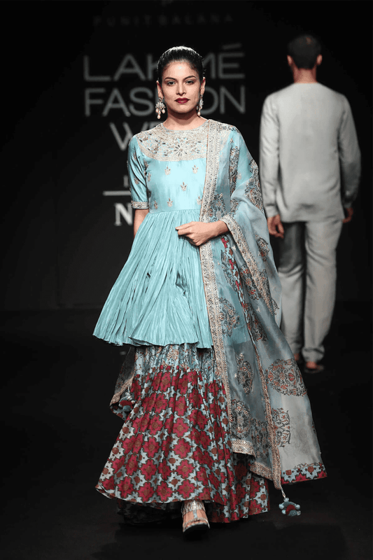 Short Anarkali With Gharara Set