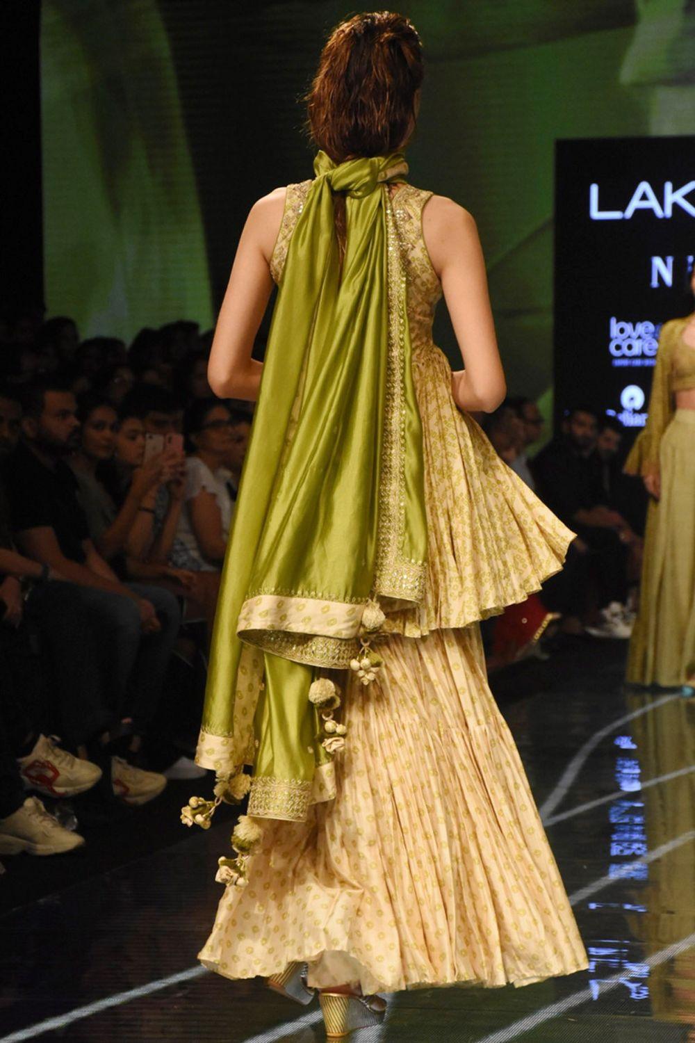 Henna Green Printed Sharara Set
