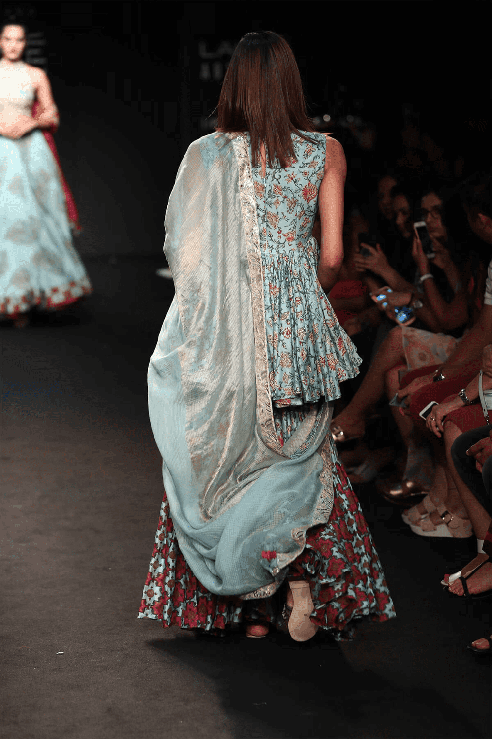 Printed Kedia With Gharara & Dupatta