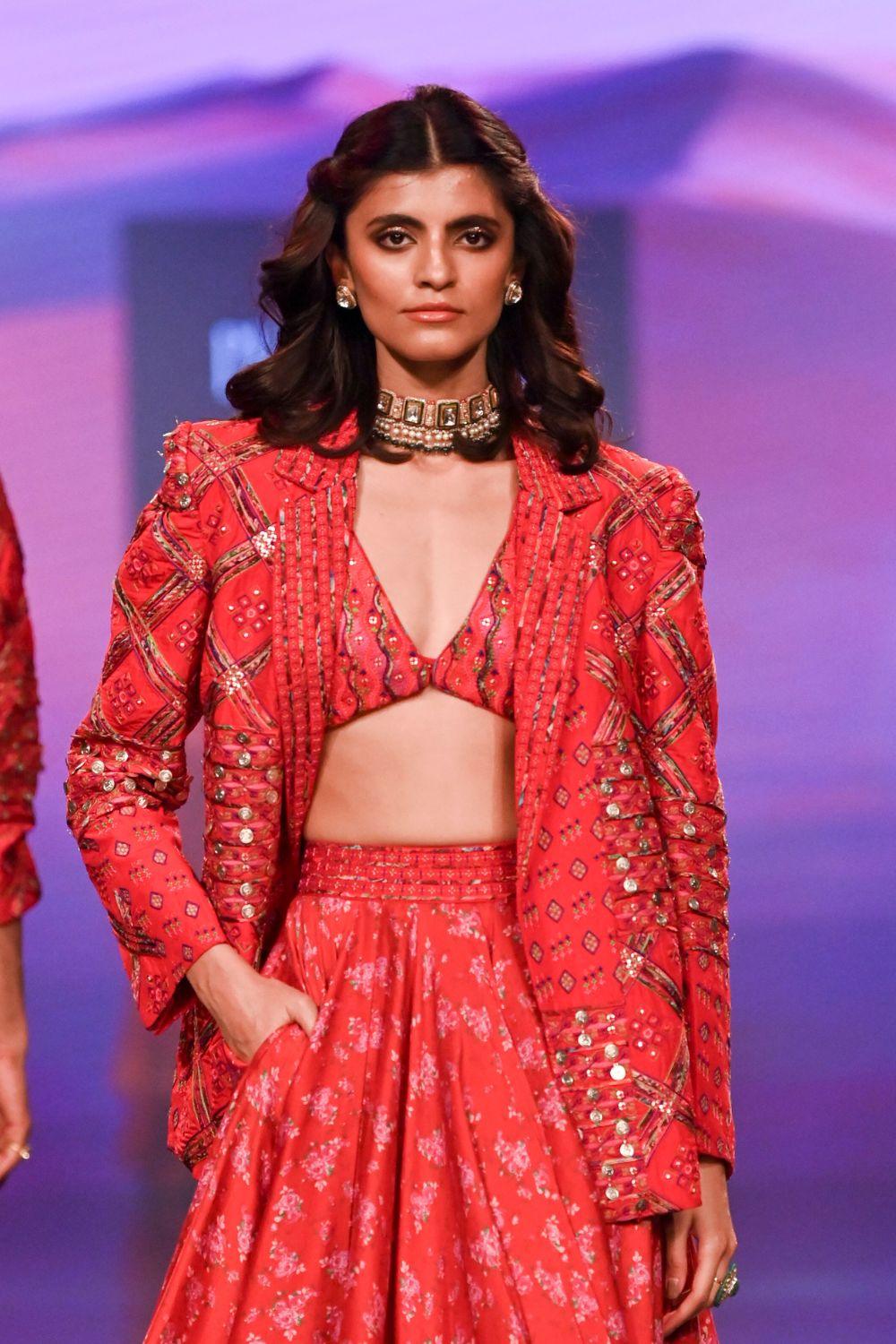 Surkh Laal Jacket & Skirt Set