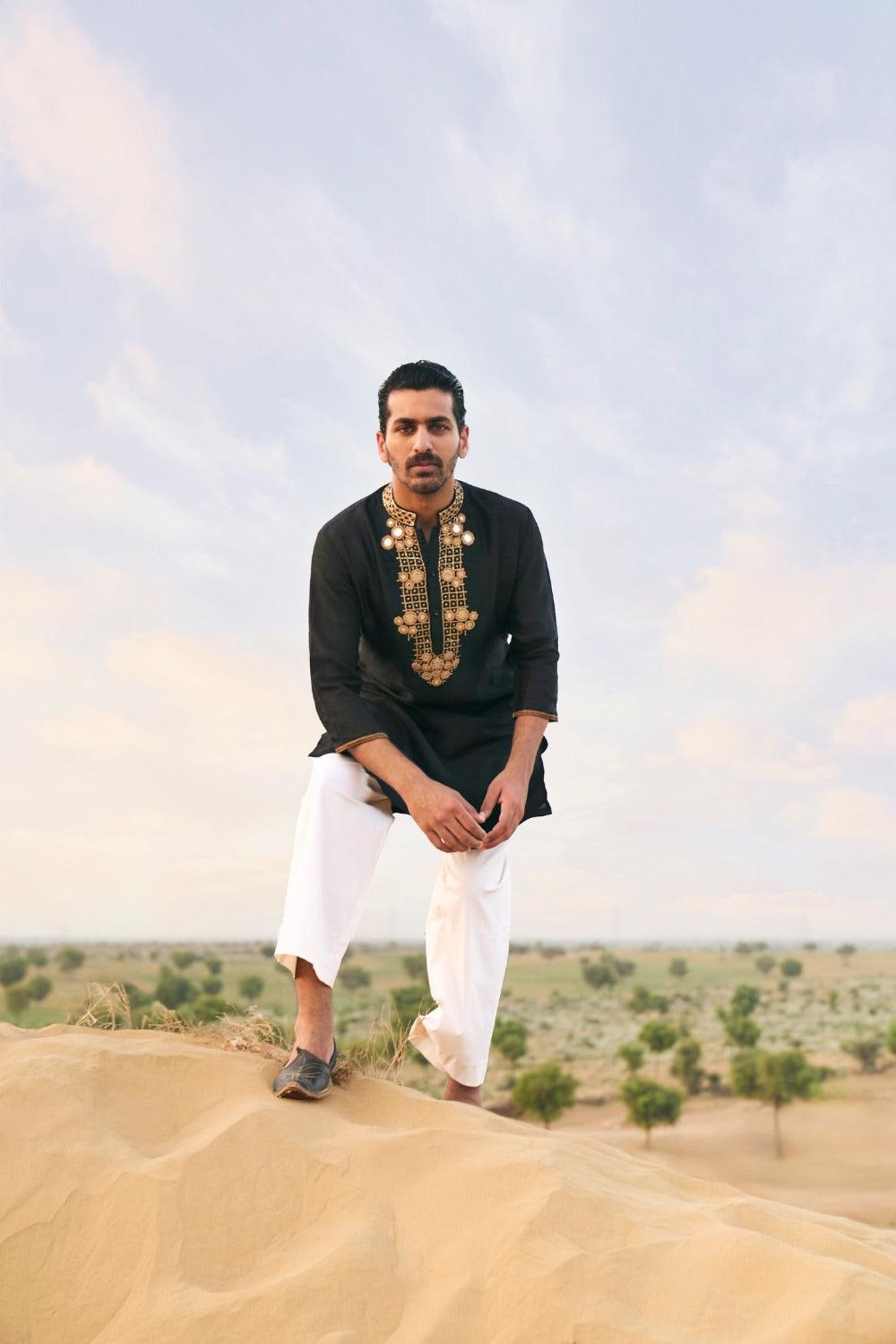 Classic Black Kurta Set