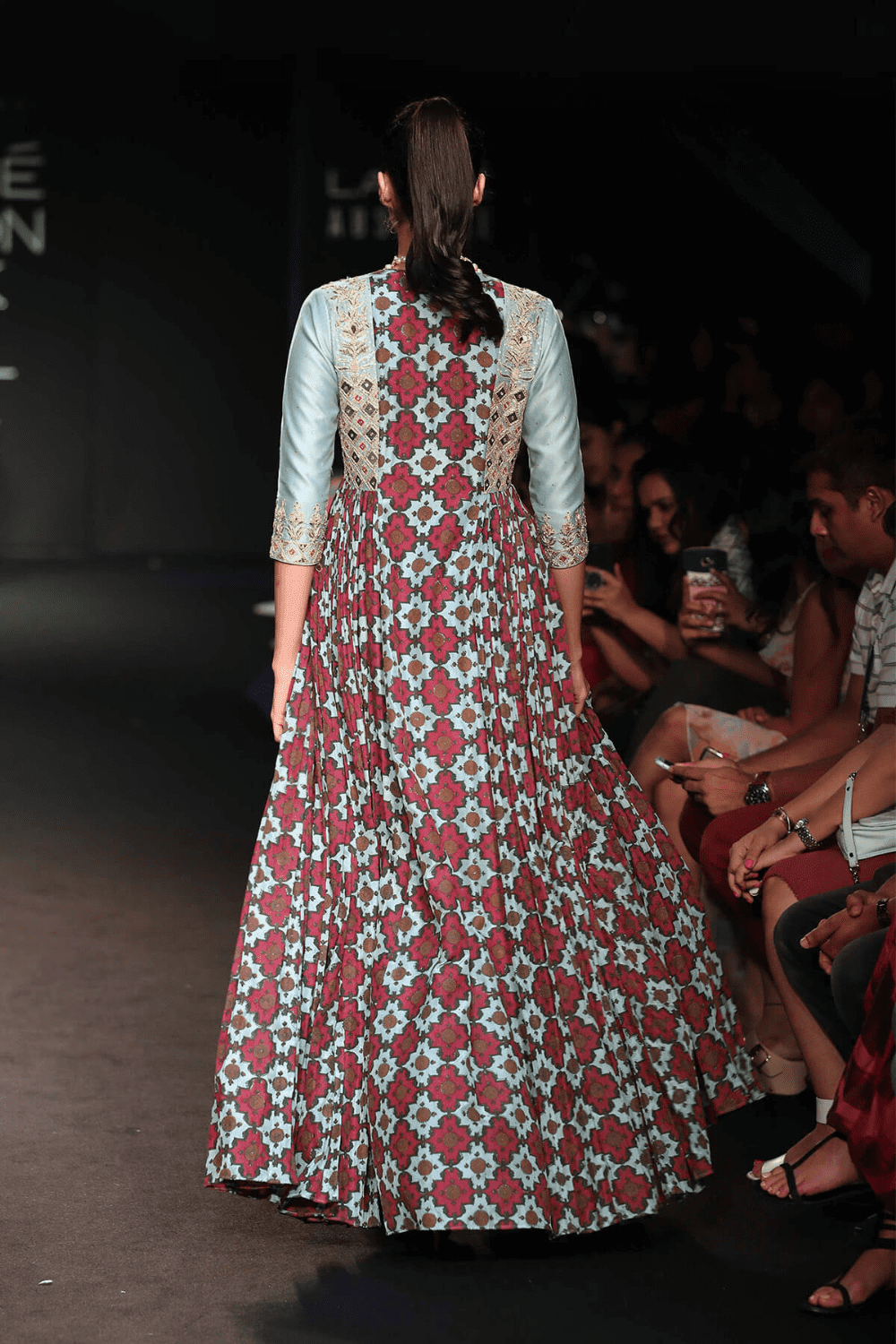 Long Front Open Anarkali With Pants