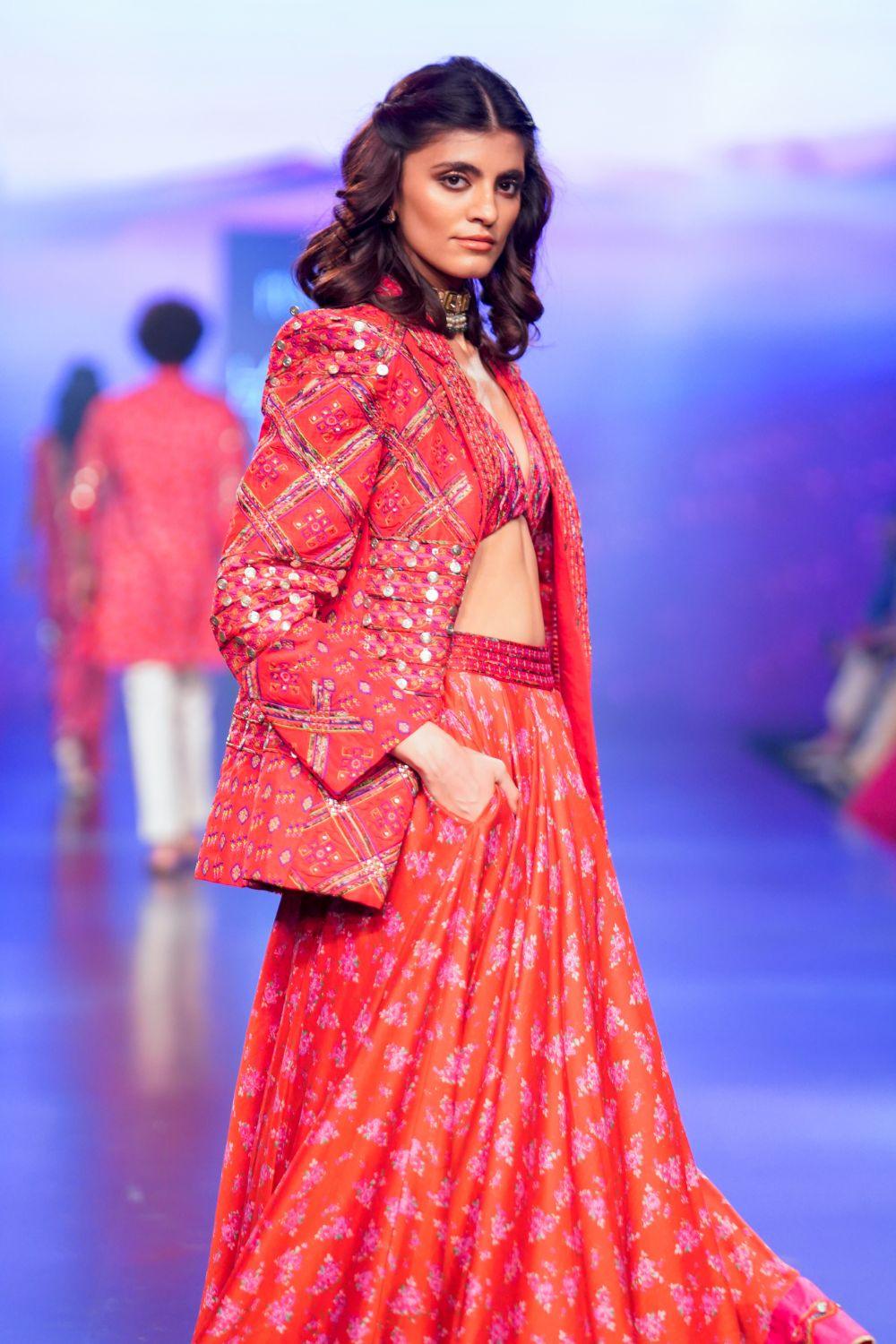 Surkh Laal Jacket & Skirt Set
