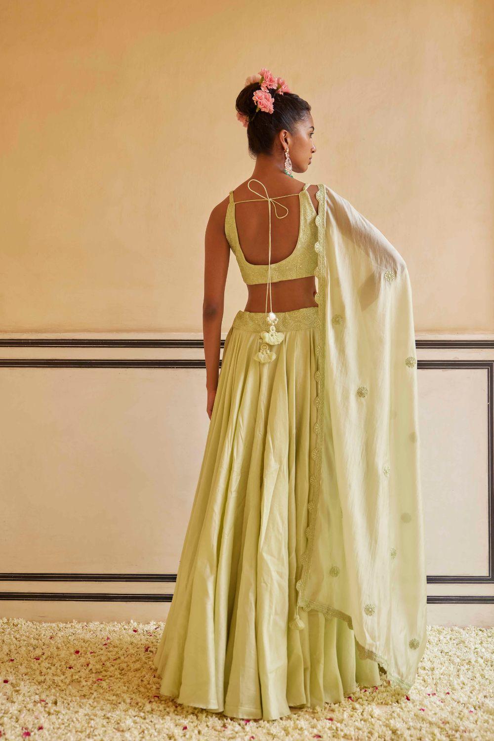 Pista Lehenga Set