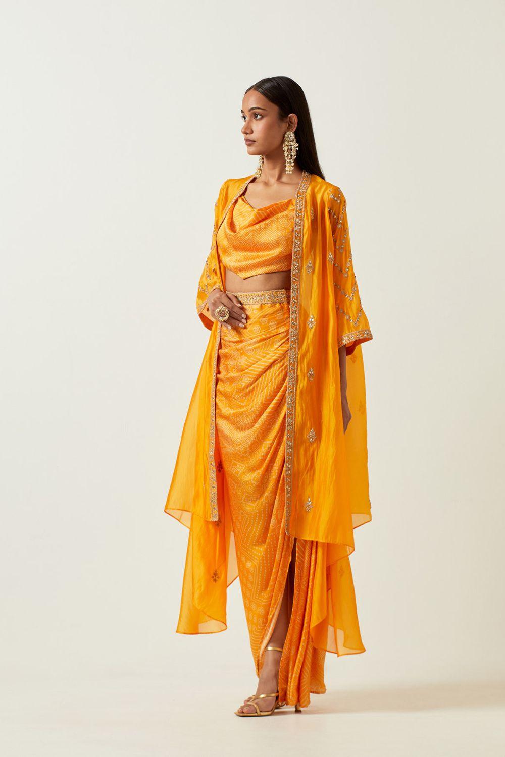 The Draped Skirt & Cowl Handkerchief Top Set