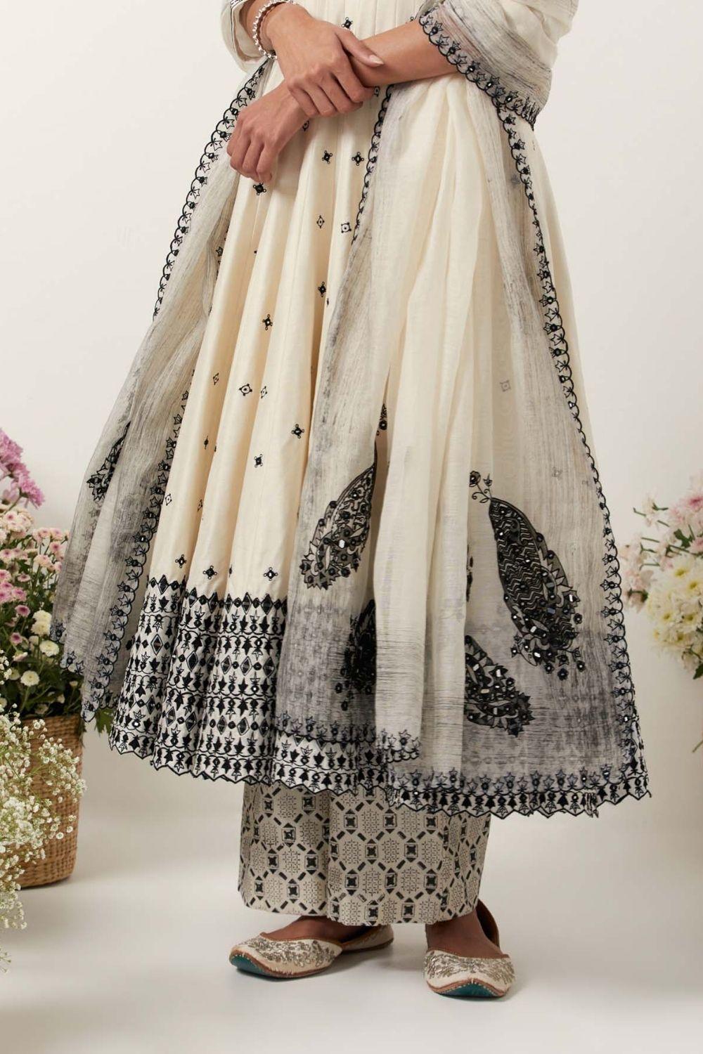 Ivory Anarkali Set