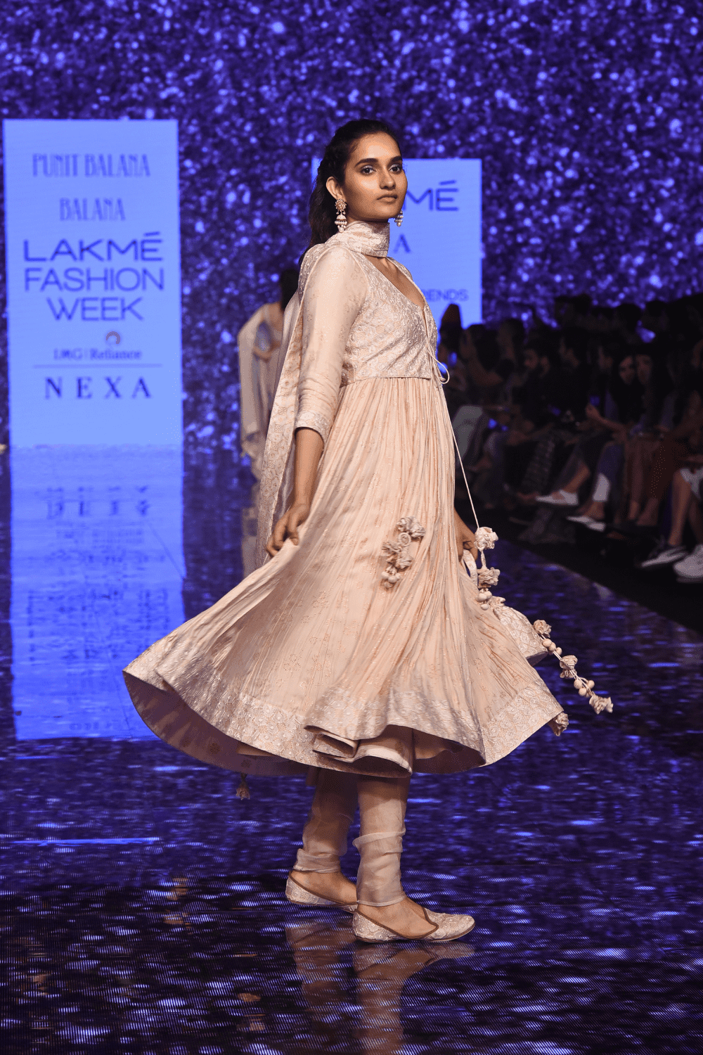 Pink Resham Work Anarkali With Fully Embroidered Jacket & Dupatta