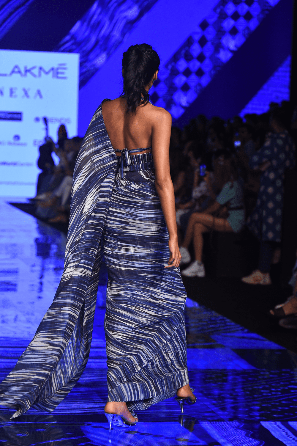 Blue Sequence Heavy Work Chiffon Saree With Sequence Work Blouse