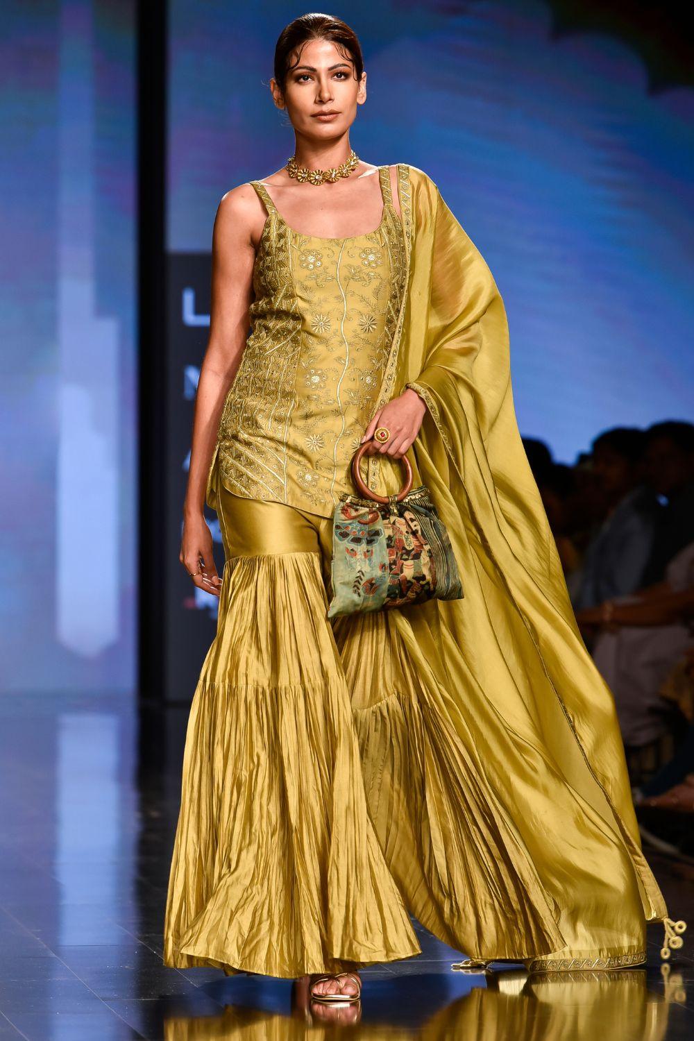 Dry Heena Green Gharara Set