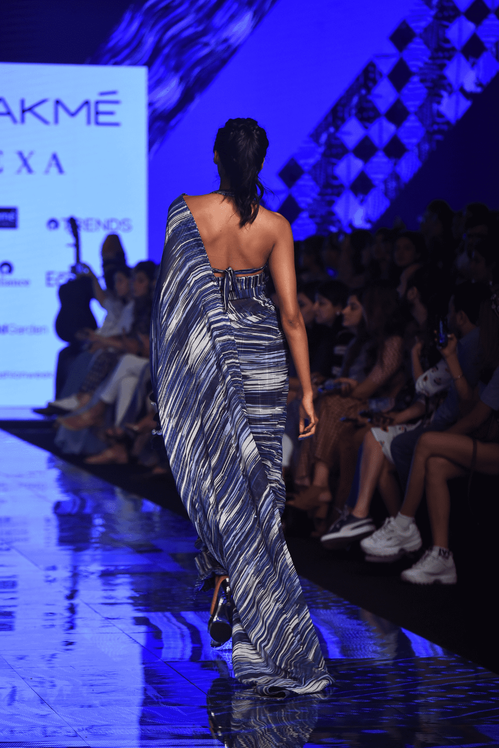 Blue Sequence Heavy Work Chiffon Saree With Sequence Work Blouse