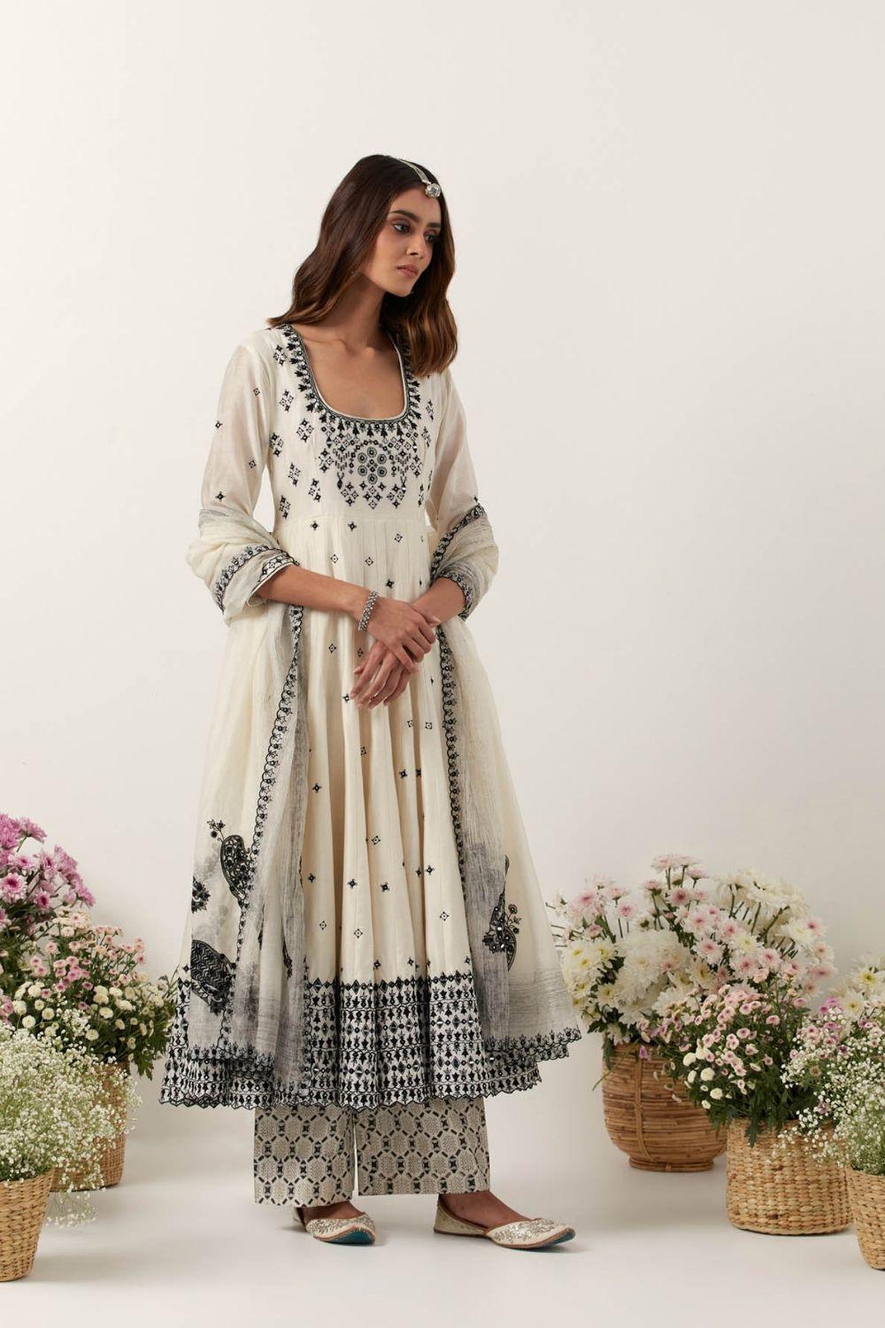 Ivory Anarkali Set