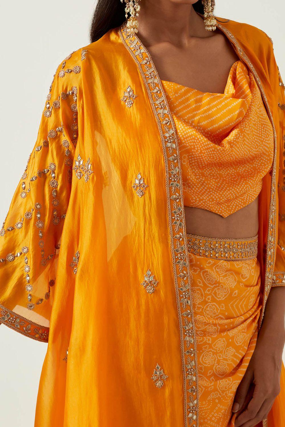 The Draped Skirt & Cowl Handkerchief Top Set