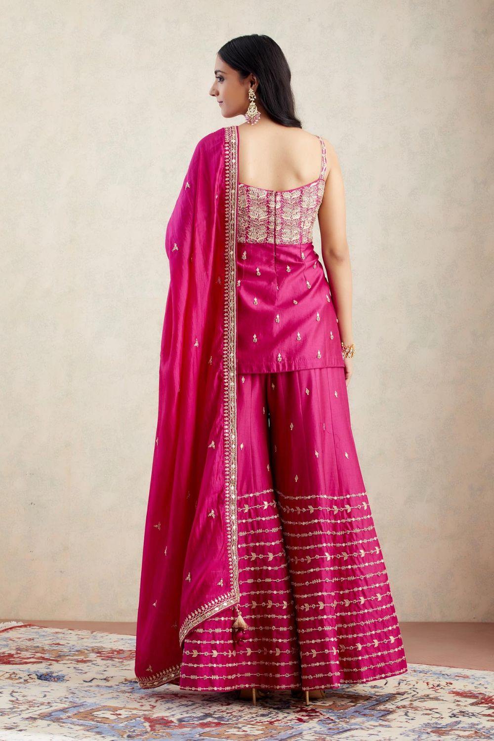 Strappy Short Kurta & Garara Set