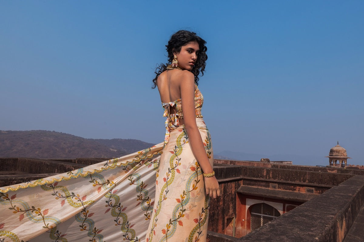 Classic Printed Saree Set