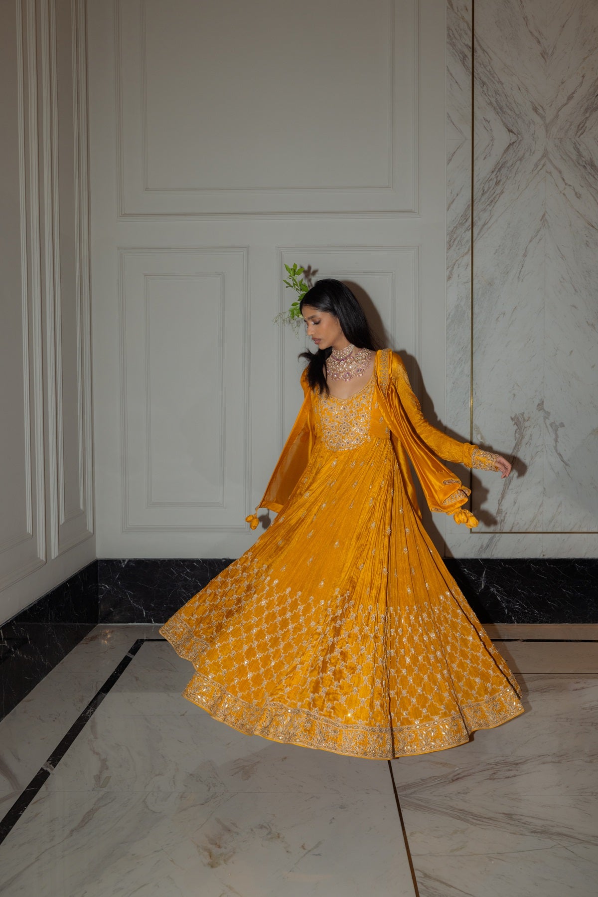 Sarso Anarkali set