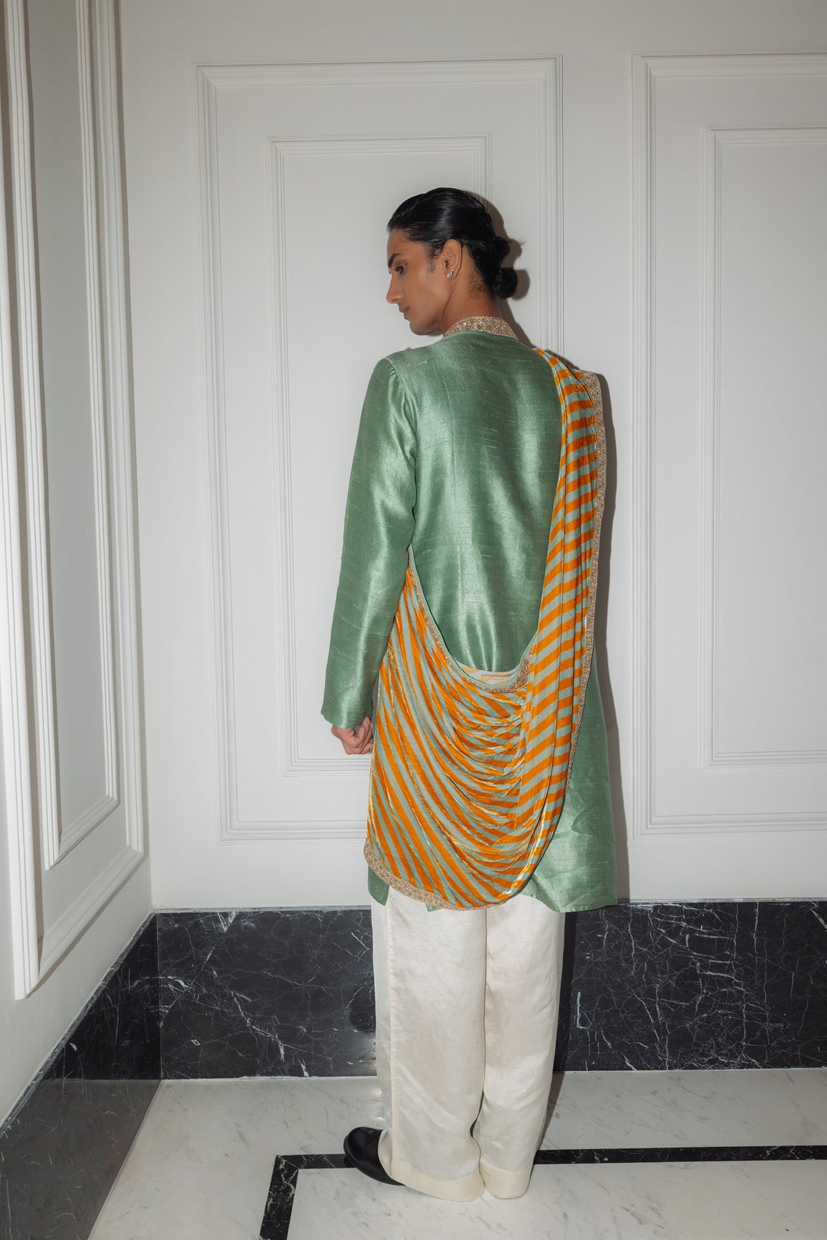 Sage Green Kurta Dushala Set