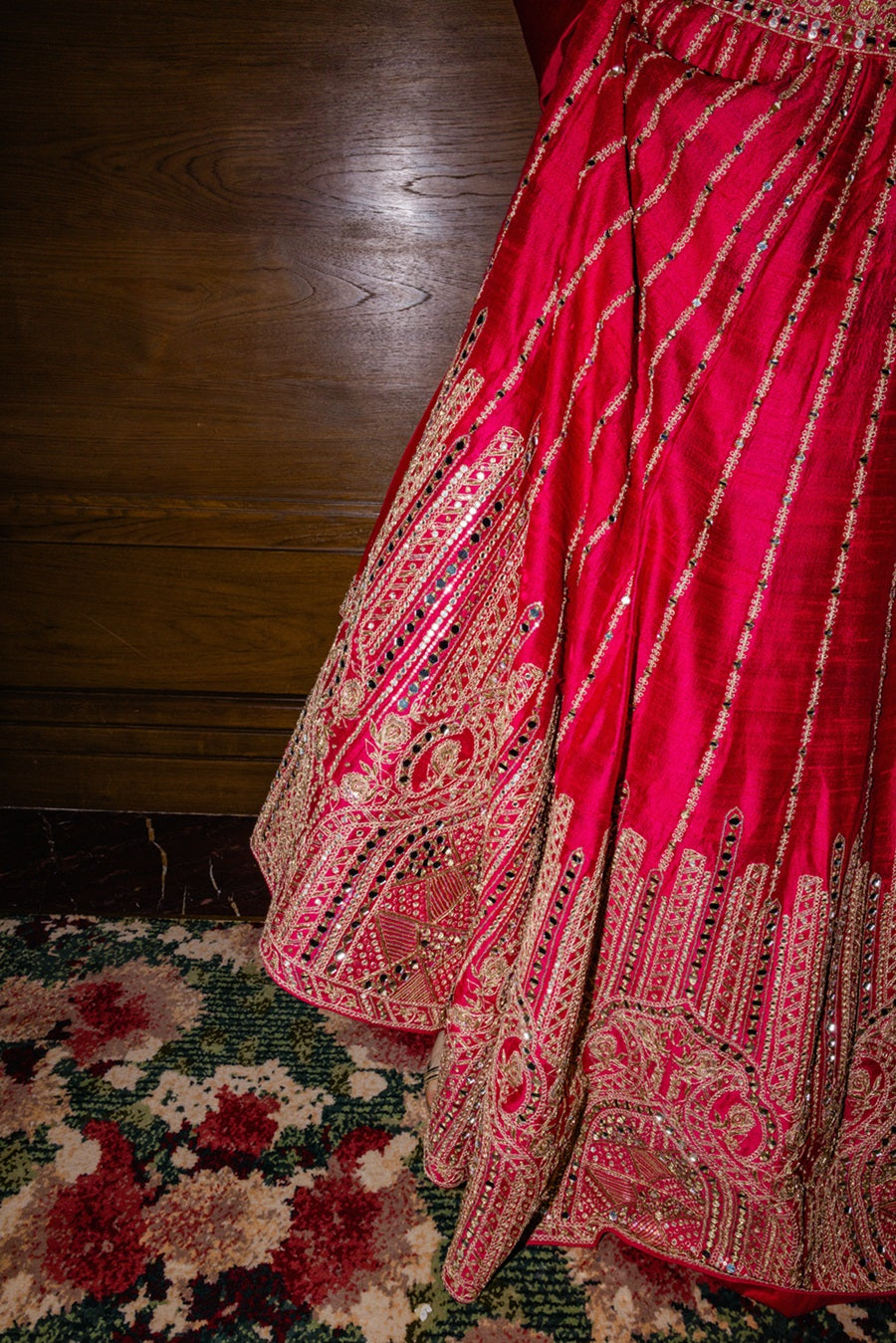 Raspberry Lehenga Set