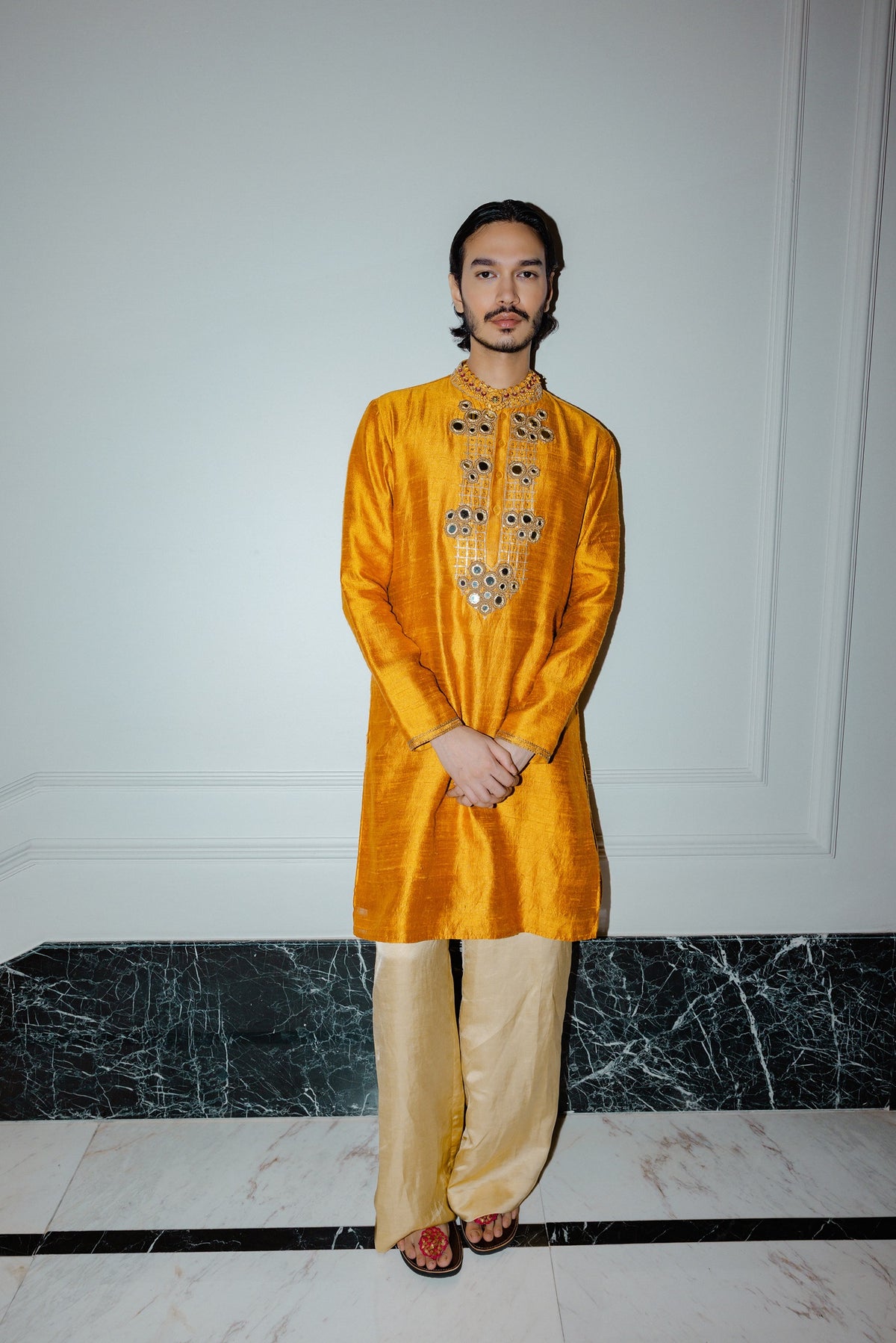 Mustard Kurta Set