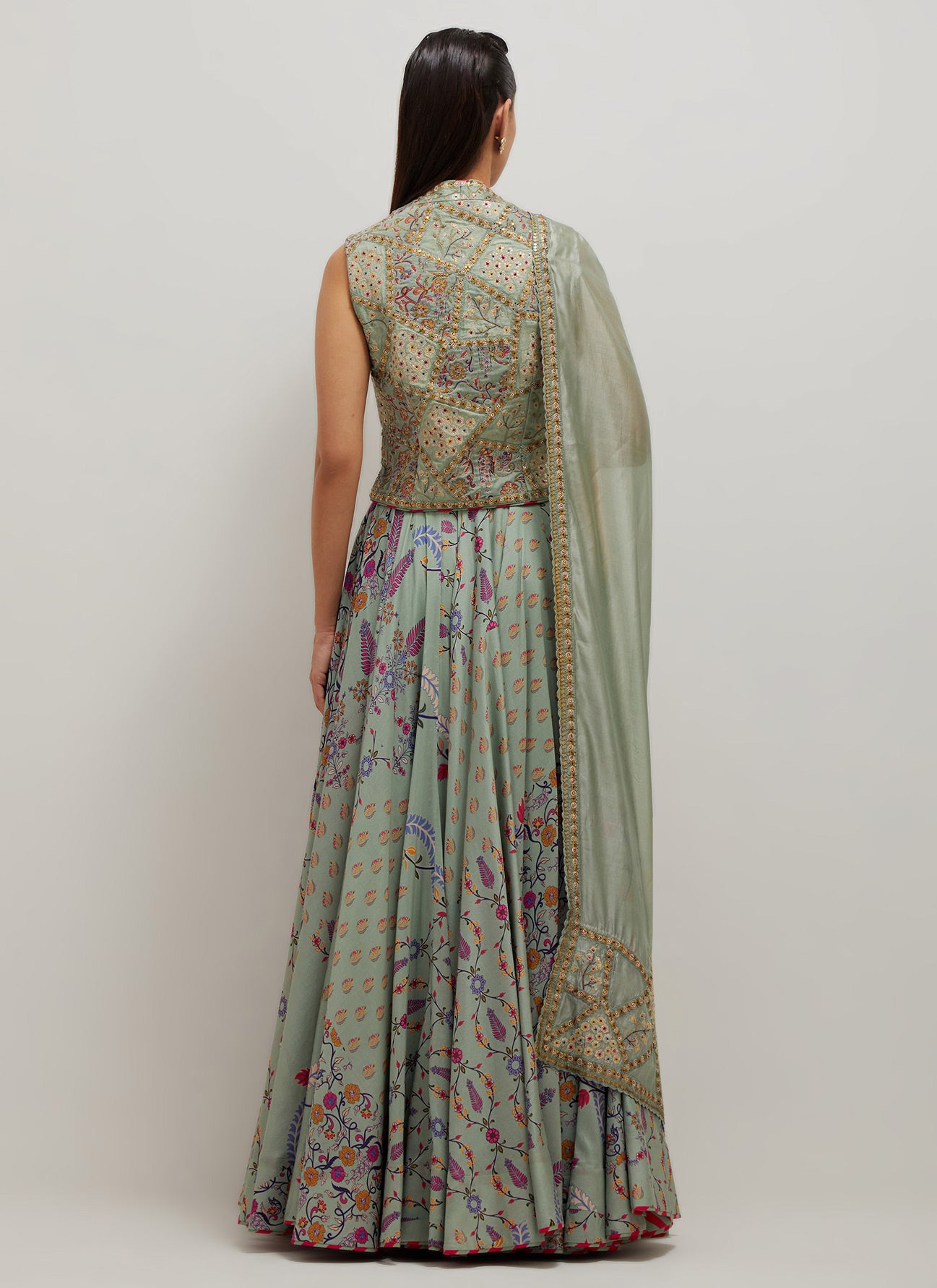 Moh waistcoat Lehenga Set