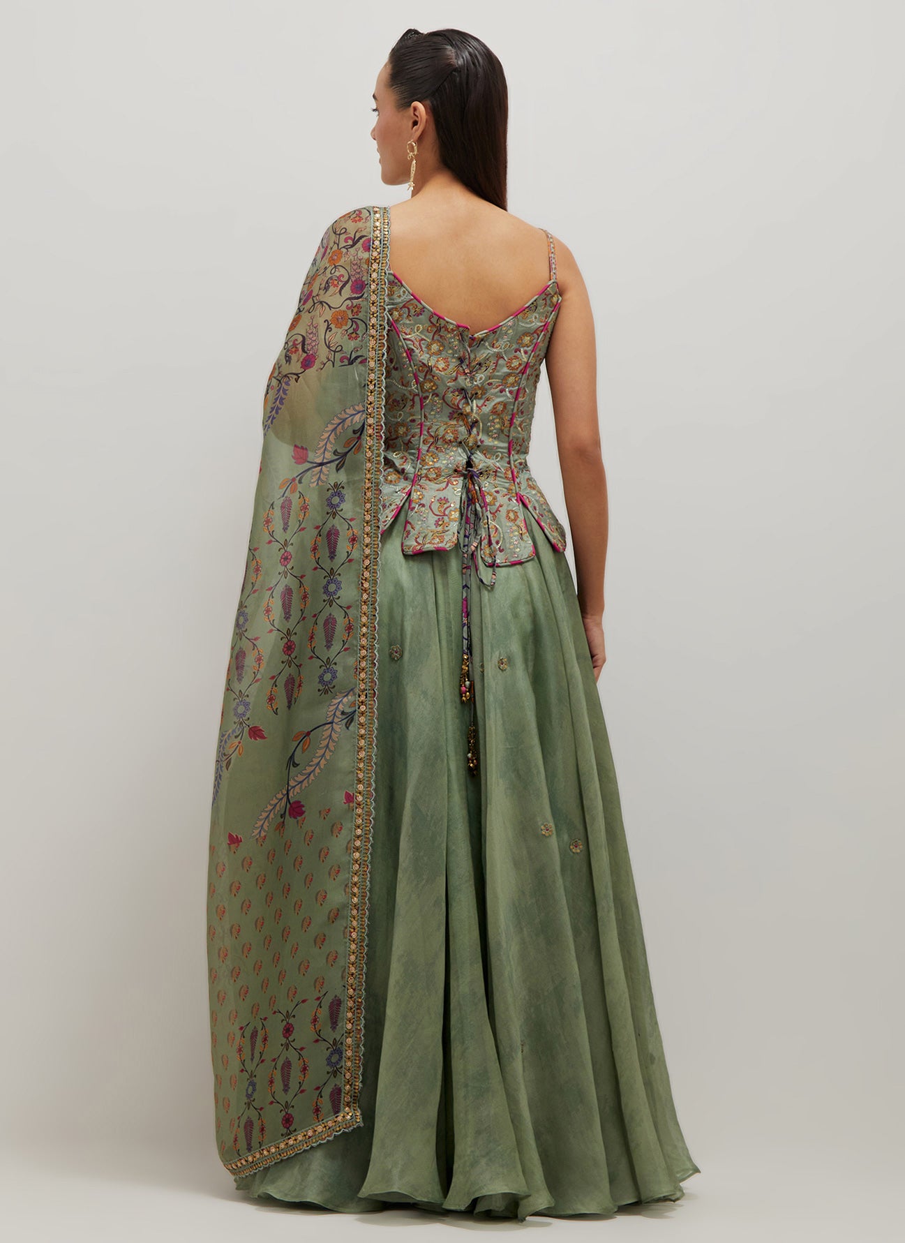 Moh Corset Lehenga Set