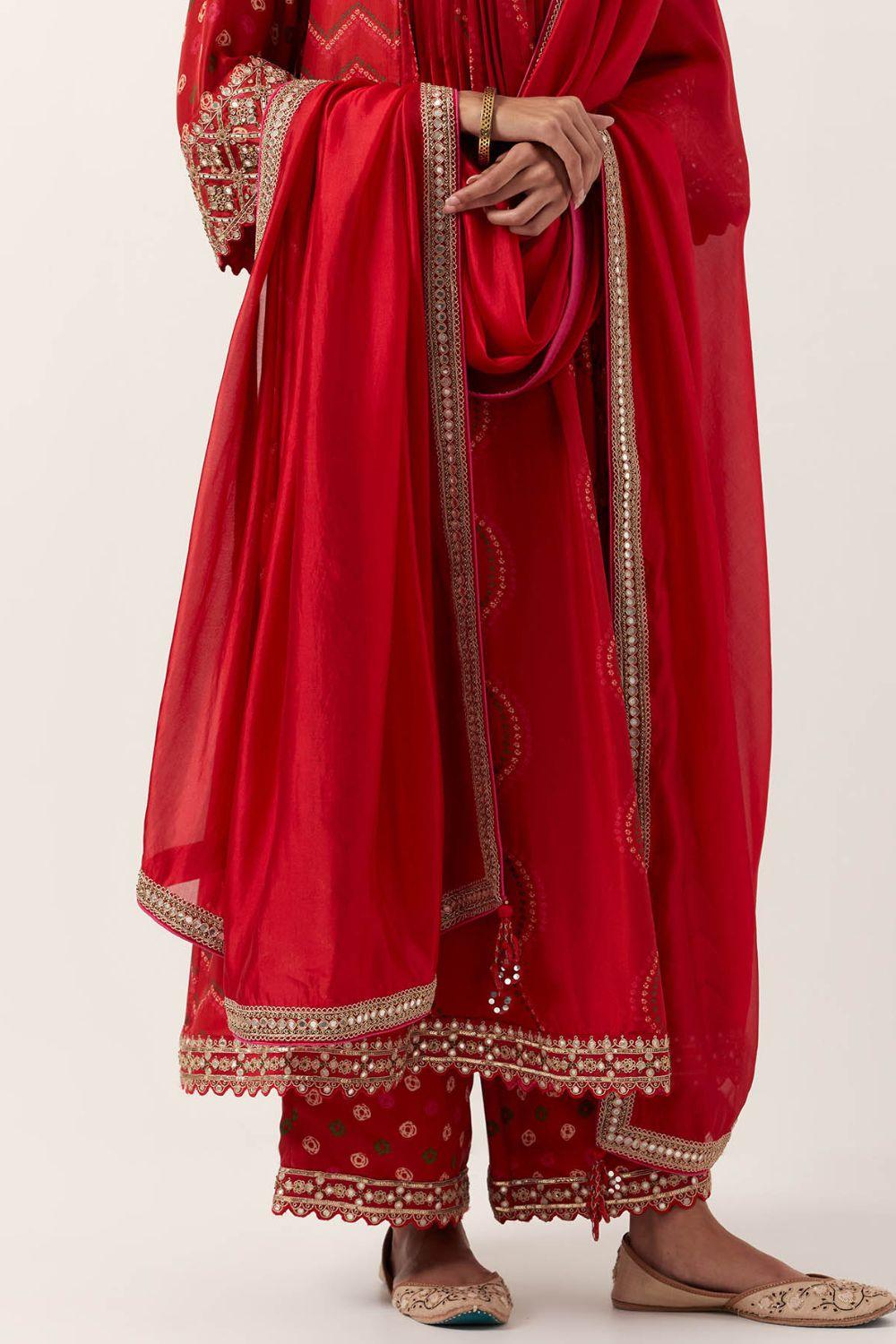 Classic V Neck Anarkali Kurta Set