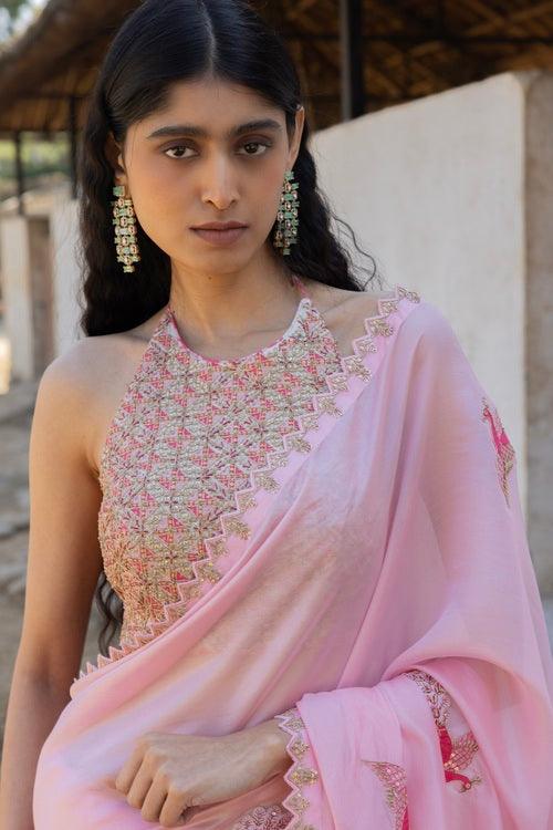 Masoom Gulaabi Saree