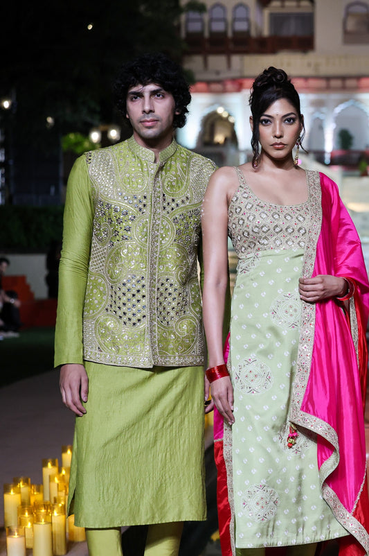 Kurta And Bundi Set