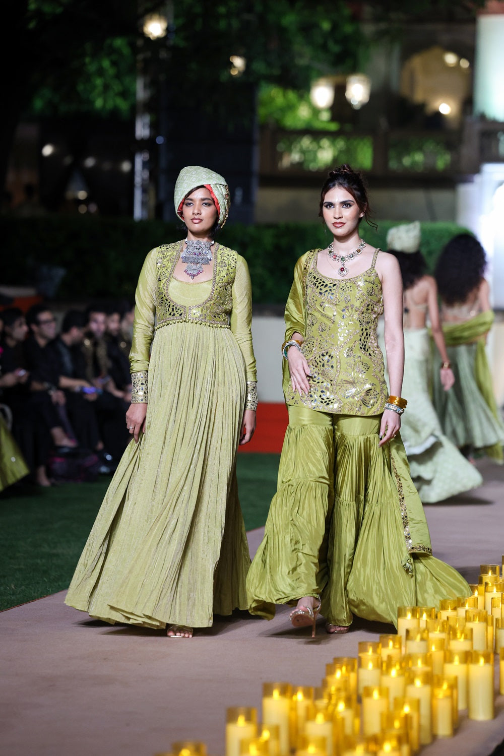 Dry Heena Green Anarkali Set