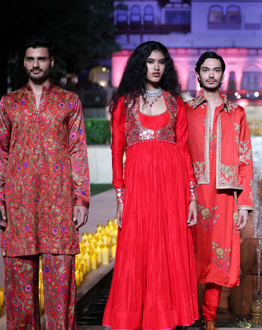 Surkh Laal Anarkal Koti set