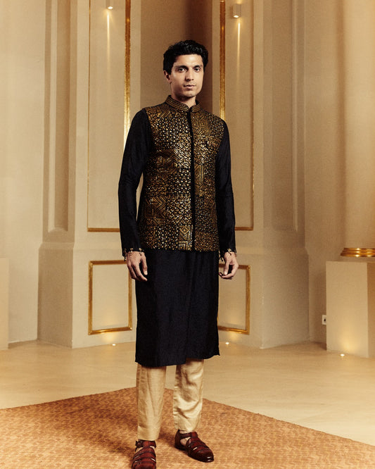 Black Classic Kurta Set