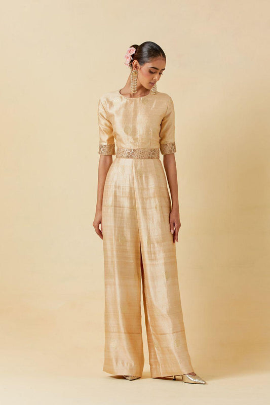 Buttercup Banarasi Silk Jumpsuit