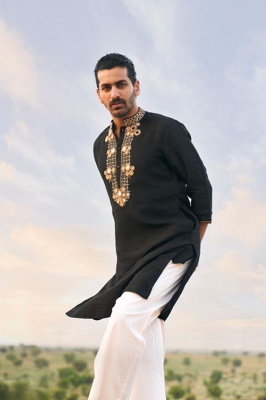 Classic Black Kurta Set