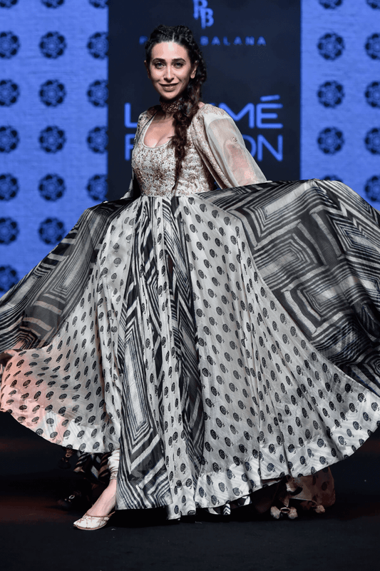 Printed Anarkali With Churidar & Dupatta