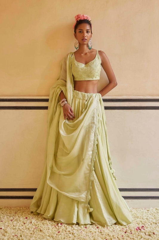 Pista Lehenga Set