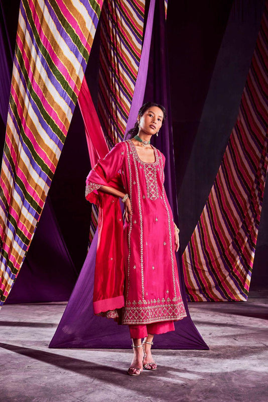 Rani Pink Kurta Set