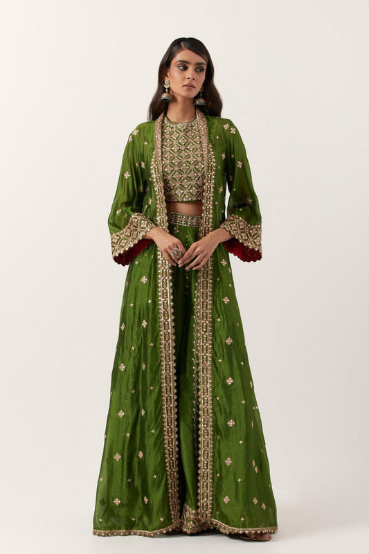 Pickle Green Cape Set