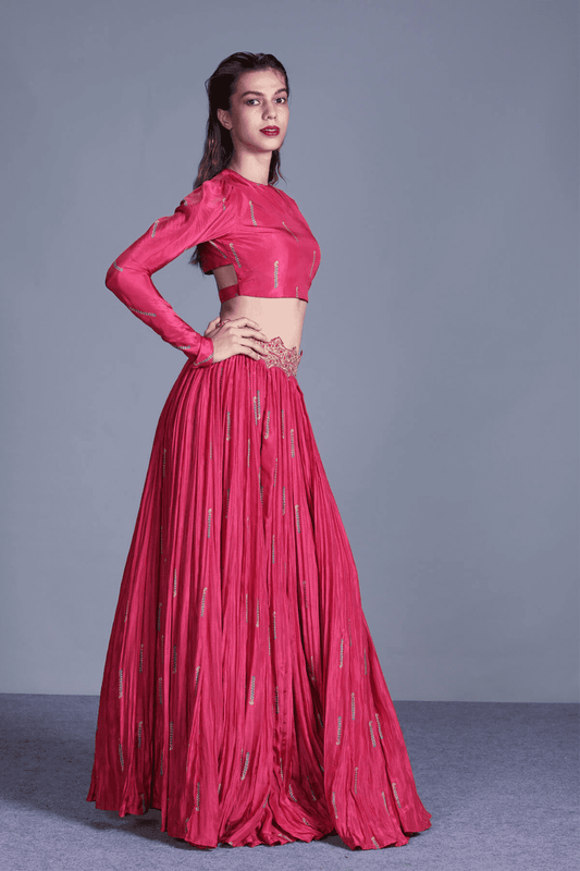 Rapture Rose Top With Crushed Skirt