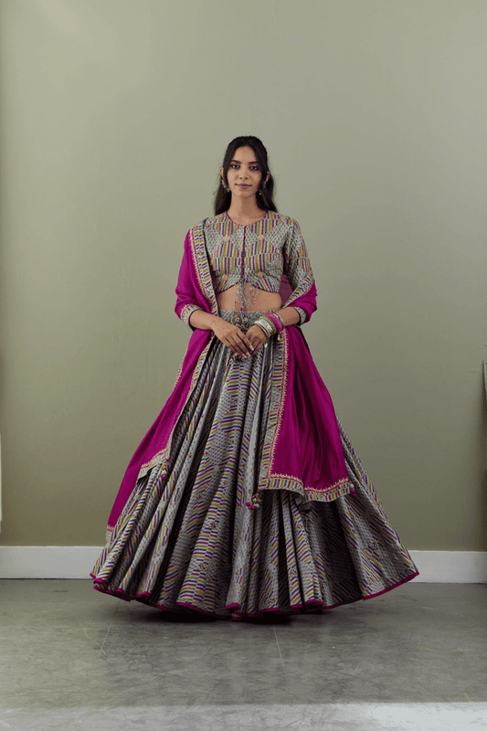 Grey Lehenga Set