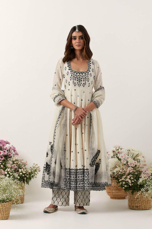 Ivory Anarkali Set
