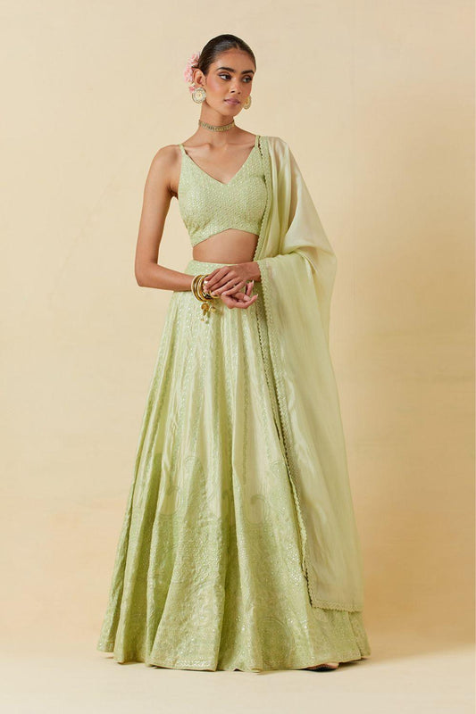 Resham Work Lehenga Set