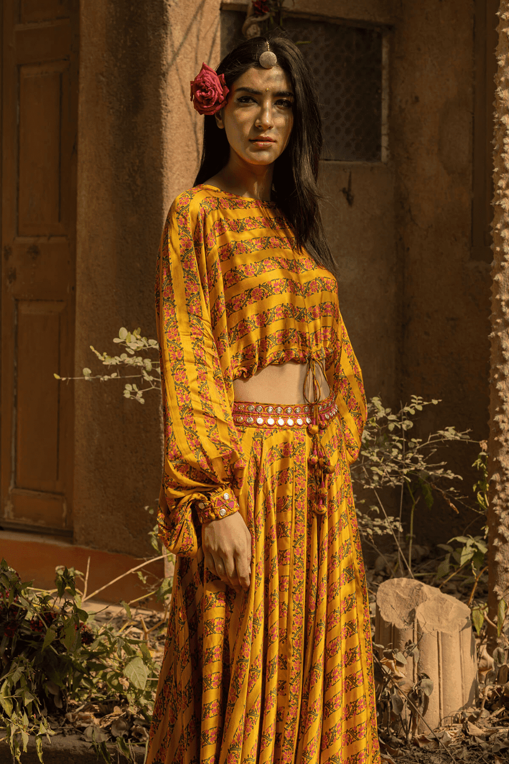 Crop Top And Skirt