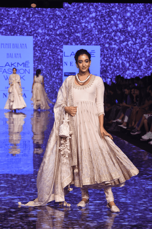 Pink Heavy Marodi Work Ghera Anarkali With Churidar & Dupatta