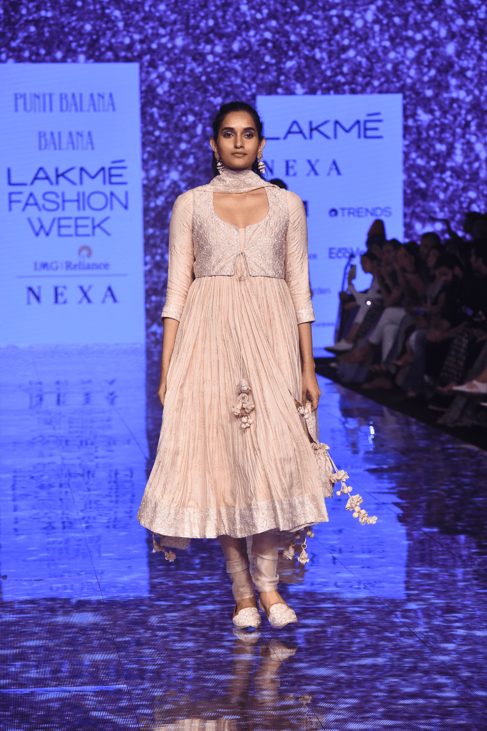 Pink Resham Work Anarkali With Fully Embroidered Jacket & Dupatta